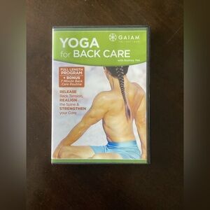 GAIAM Yoga for Back Care DVD with Green and White Design